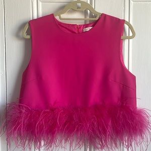 Hot Pink Feather Tank